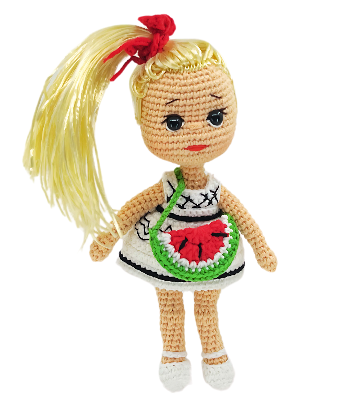 Adan by The United Humans, Interactive handmade crochet doll